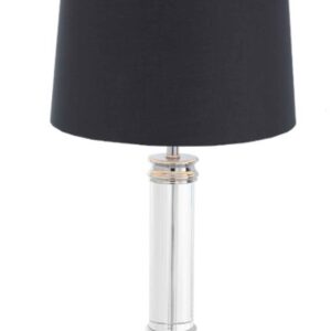 Nickel and Crystal Table Lamp (Base Only)