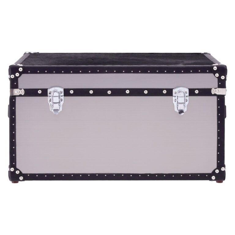 Black/White Oie Genuine Cowhide Storage Trunk