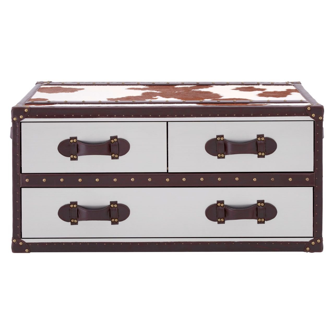 Brown/White Genuine Cowhide Coffee Table Brown/White Genuine Cowhide Coffee Table