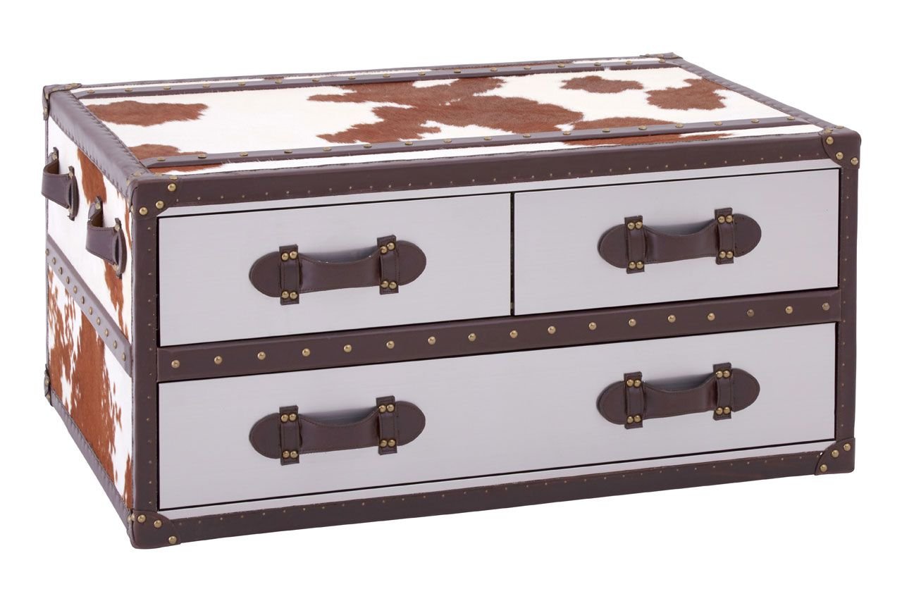 Brown/White Genuine Cowhide Coffee Table Brown/White Genuine Cowhide Coffee Table