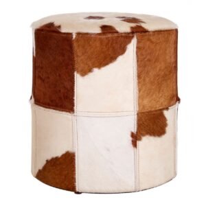 Genuine Cowhide Ottoman