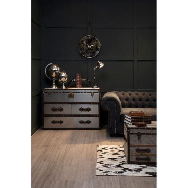 Brown/White Genuine Cowhide 3 Drawer Cabinet - Image 5