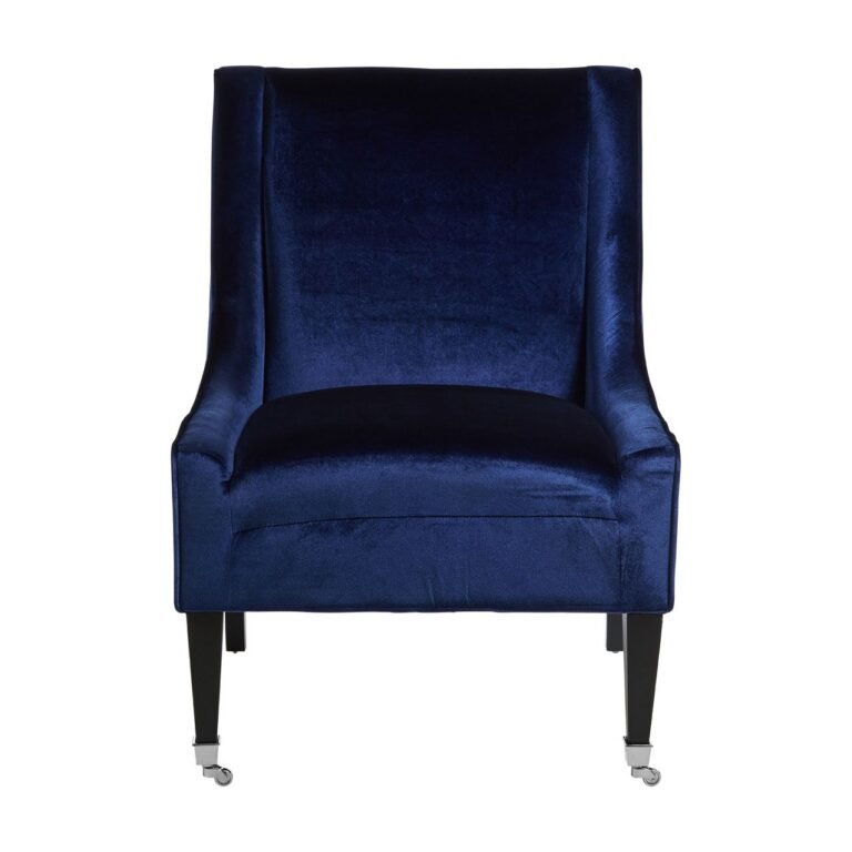 Lowy Blue Velvet Chair