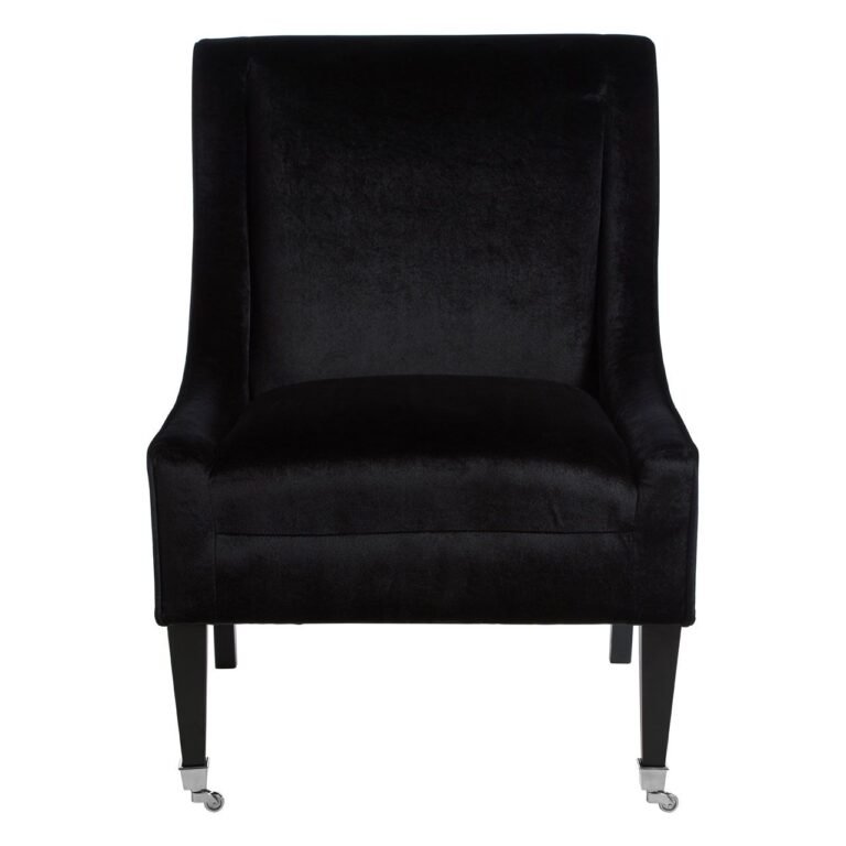 Lowy Black Velvet Chair