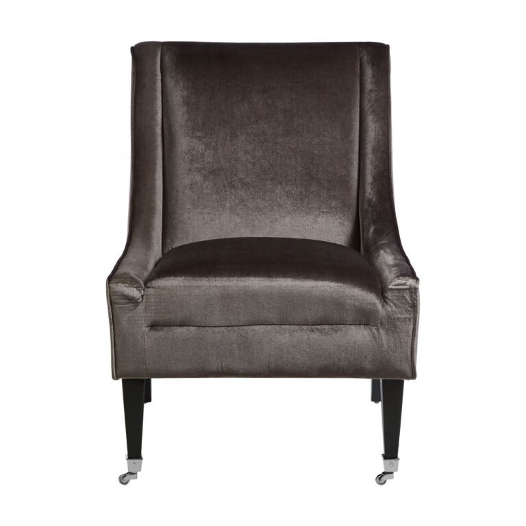 Lowy Grey Velvet Chair