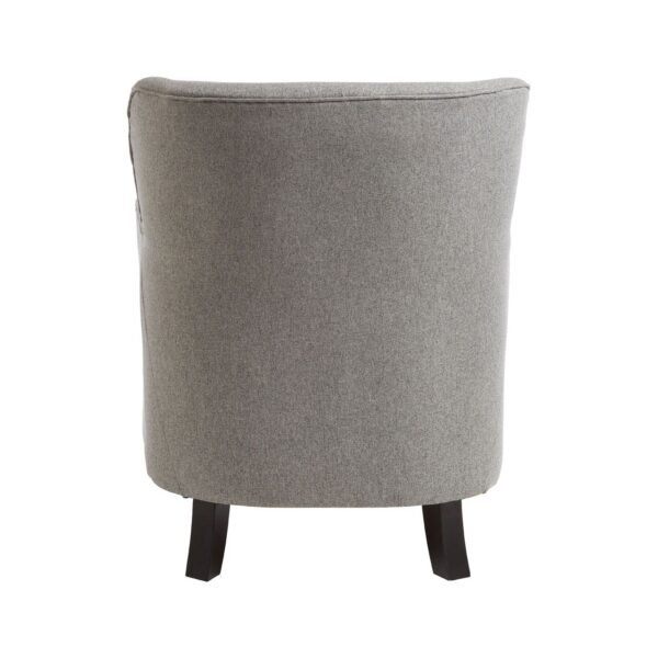 Adence Grey Fabric Chair & Footstool - Image 4