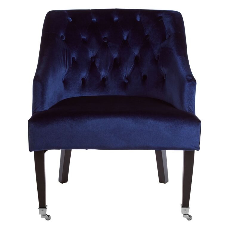 Lavine Blue Velvet Chair