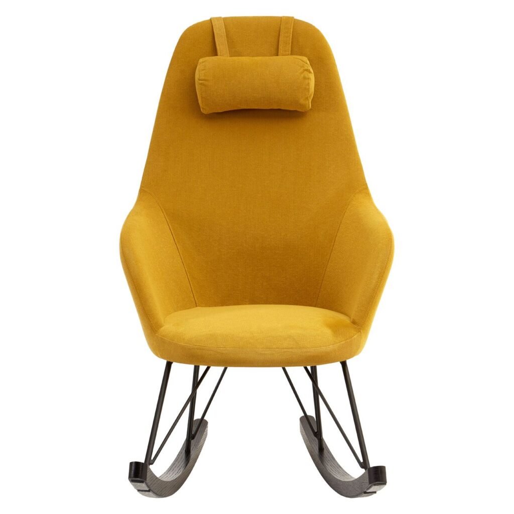Kolding Yellow Fabric Chair LIVING ROOM, Rocking Chairs Eclectic Niche