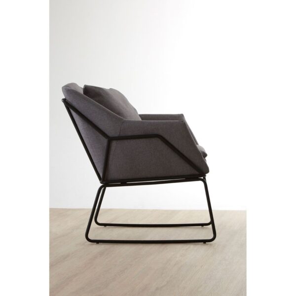 Holm Grey Fabric Chair With Metal Legs - Image 3