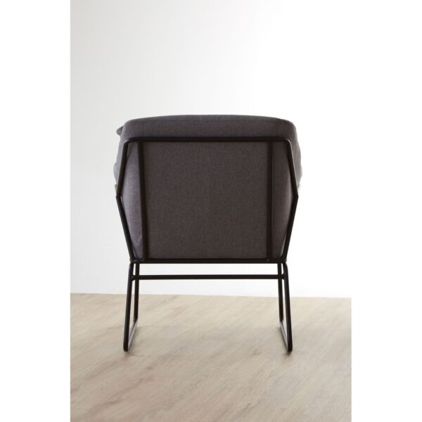 Holm Grey Fabric Chair With Metal Legs - Image 4