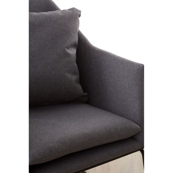 Holm Grey Fabric Chair With Metal Legs - Image 6