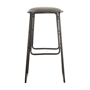 Allyson Ash Bar Stool With Gunmetal Legs