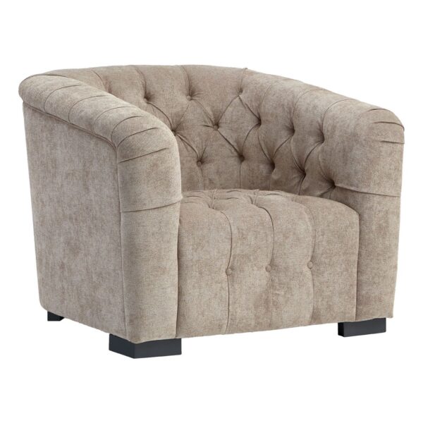 Enton Natural Fabric Armchair - Image 2