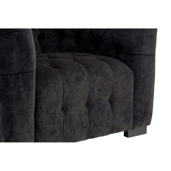 Enton Black Fabric Armchair - Image 6