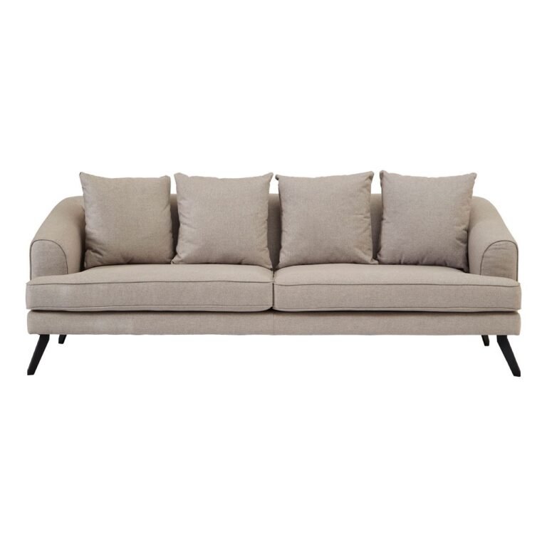 Lisblyo Three Seater Natural Fabric Sofa