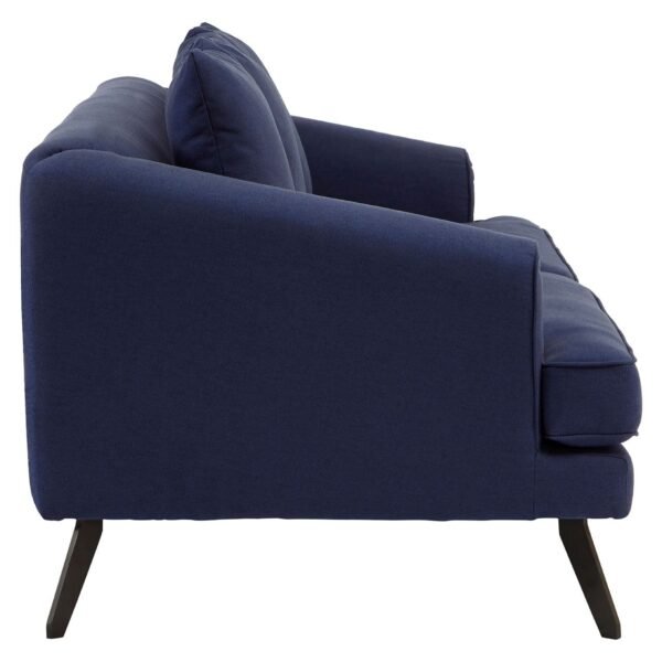 Lisblyo 3 Seater Navy Fabric Sofa - Image 3