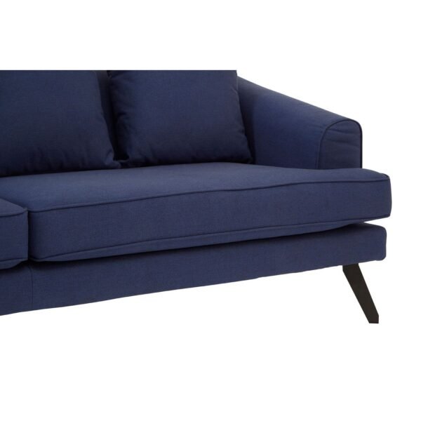 Lisblyo 3 Seater Navy Fabric Sofa - Image 7