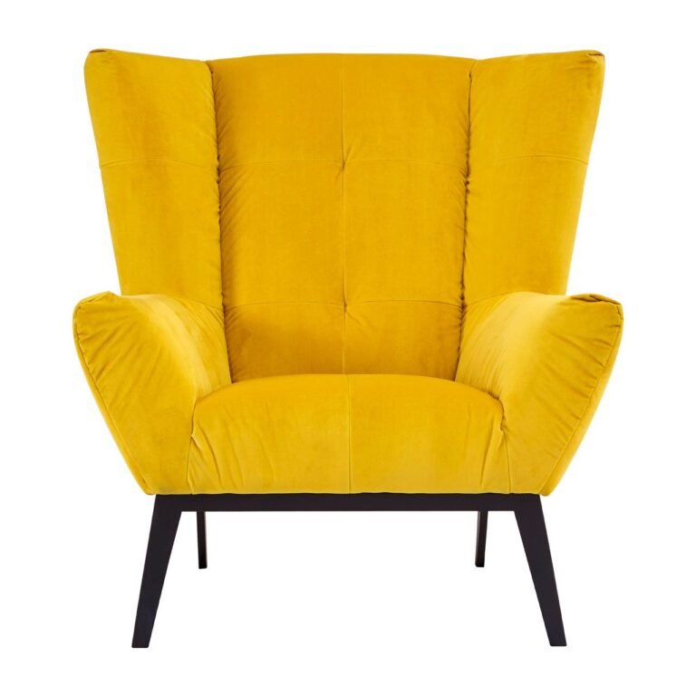 Koei Yellow Fabric Armchair