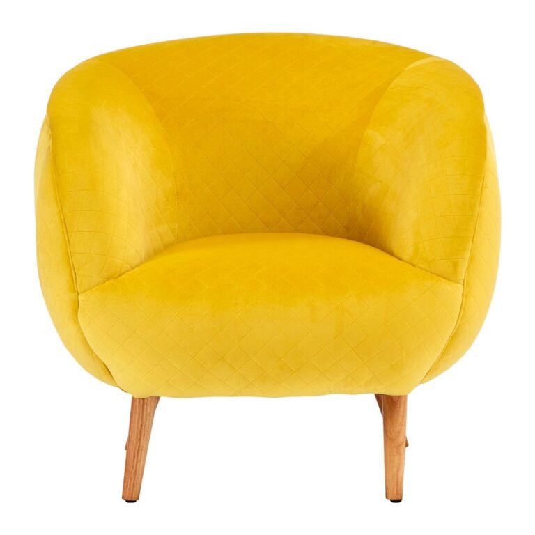 Weihl Yellow Fabric Chair