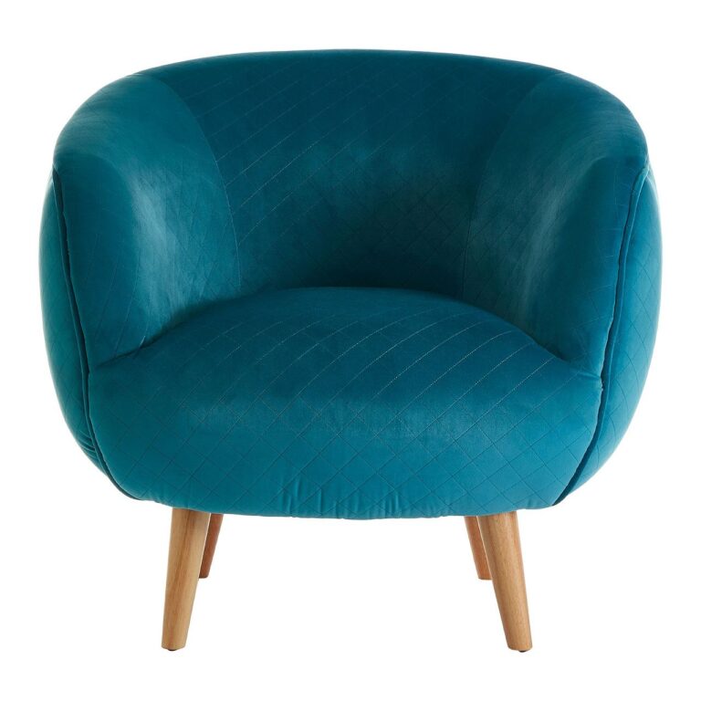 Weihl Teal Fabric Chair