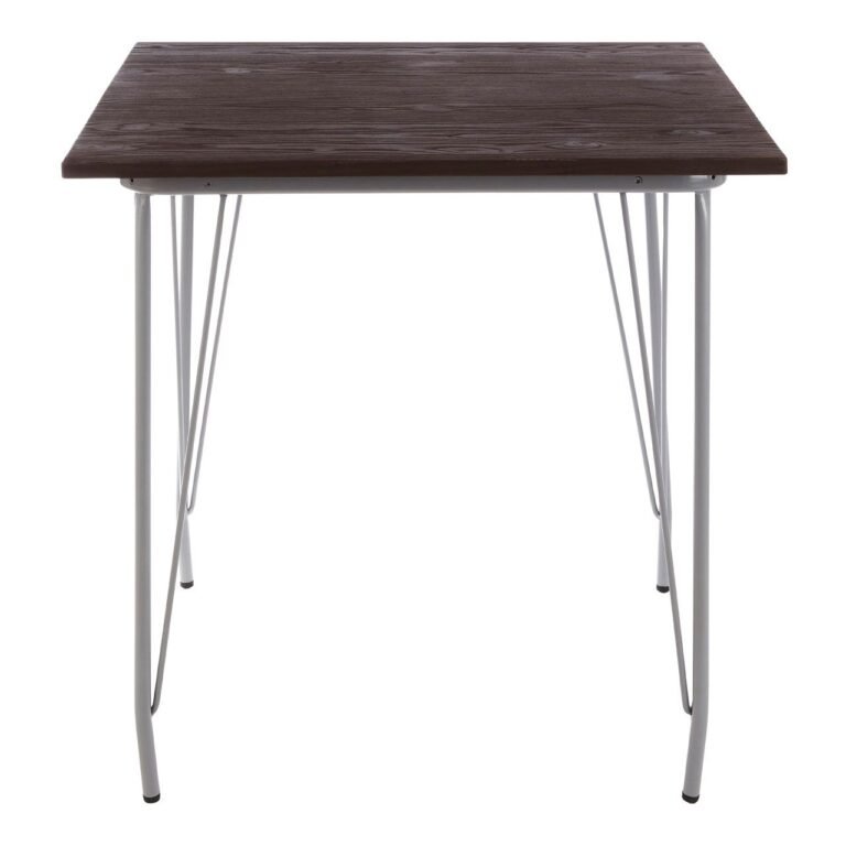 Tilsom Grey Metal And Elm Wood Table