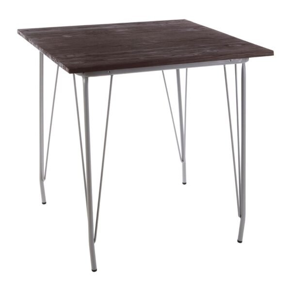 Tilsom Grey Metal And Elm Wood Table - Image 2