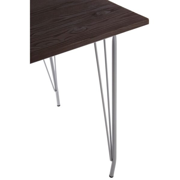 Tilsom Grey Metal And Elm Wood Table - Image 4