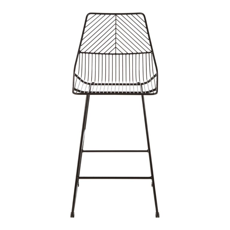 Tilsom Black Metal Wire Tapered Wire Chair