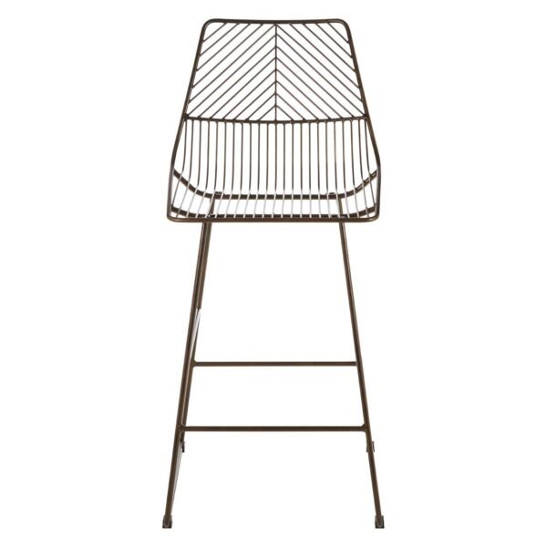 Tilsom Bronze Metal Wire Tapered Bar Chair