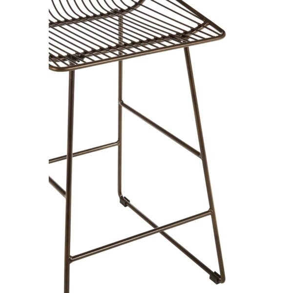 Tilsom Bronze Metal Wire Tapered Bar Chair - Image 7