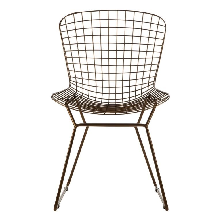 Tilsom Bronze Metal Grid Frame Wire Chair