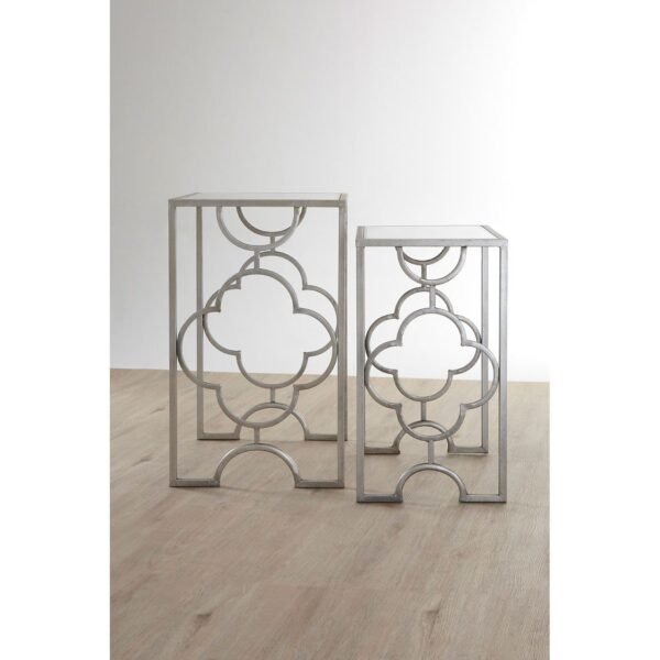 Erlin Silver Leaf Side Tables – Set Of 2 - Image 3