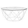 Alia Tempered Glass Chrome Coffee Table - Image 2