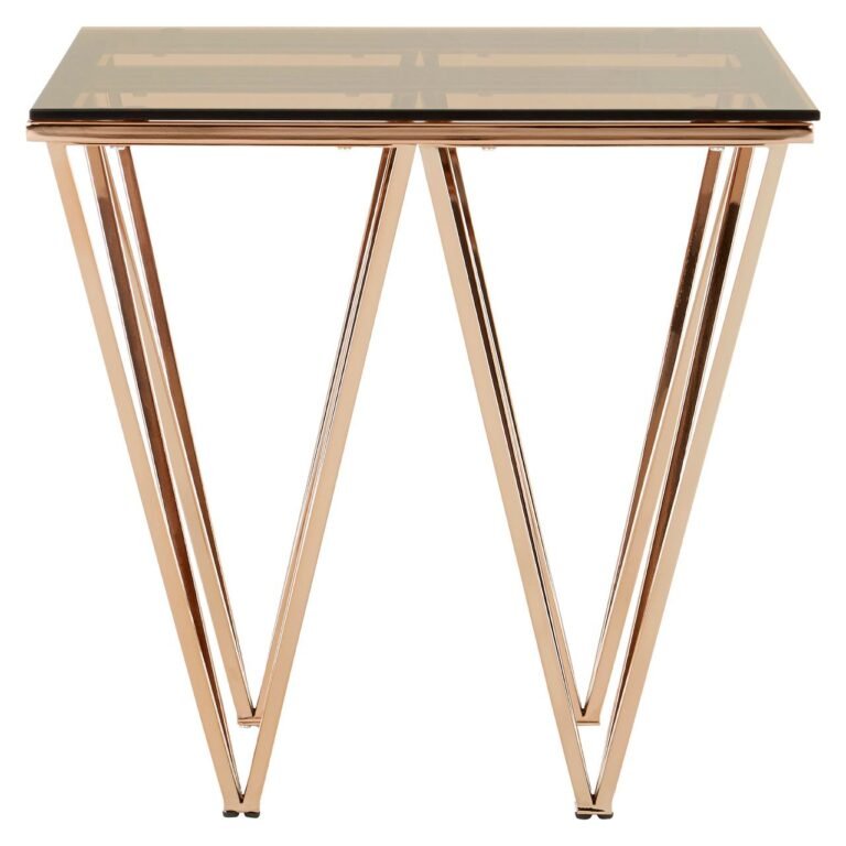 Alia Square Rose Gold End Table