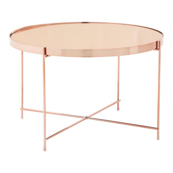 Alia Large Pink Mirror Side Table