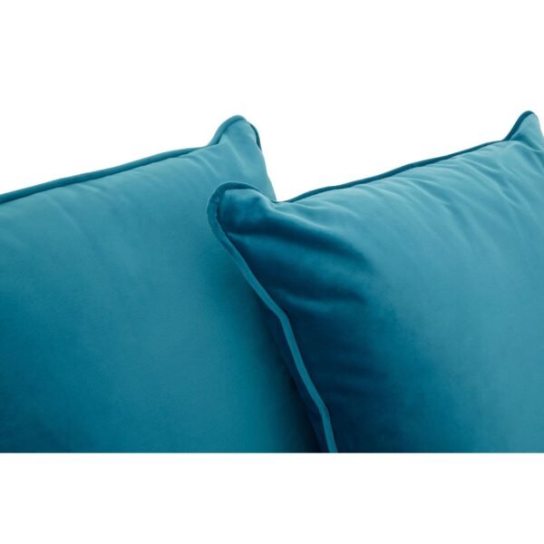 Stonemere 3 Seater Cyan Blue Velvet Sofa - Image 7