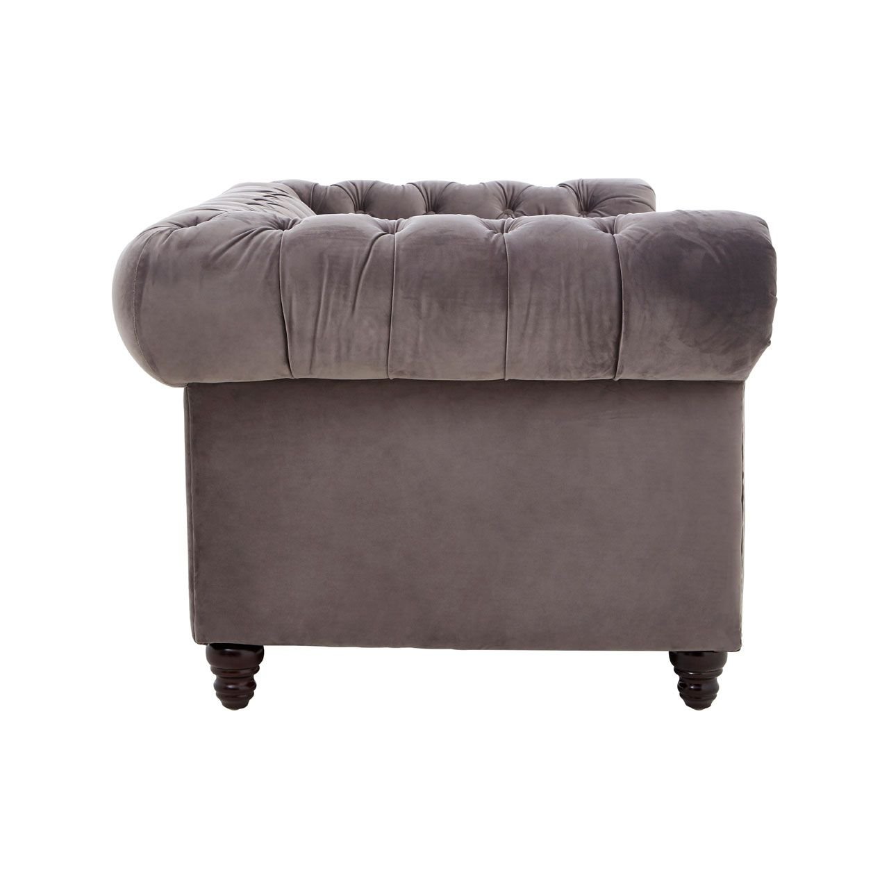 Stella 2 Seater Grey Velvet Sofa - LIVING ROOM, Sofas | Eclectic Niche