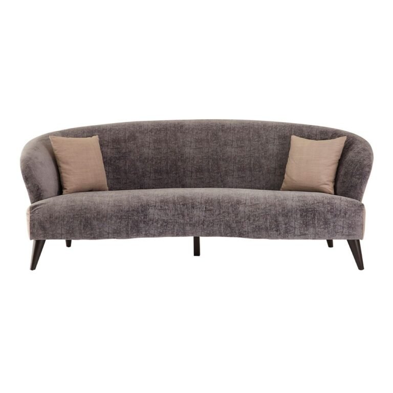 Tinnie Grey Velvet 3 Seat Sofa