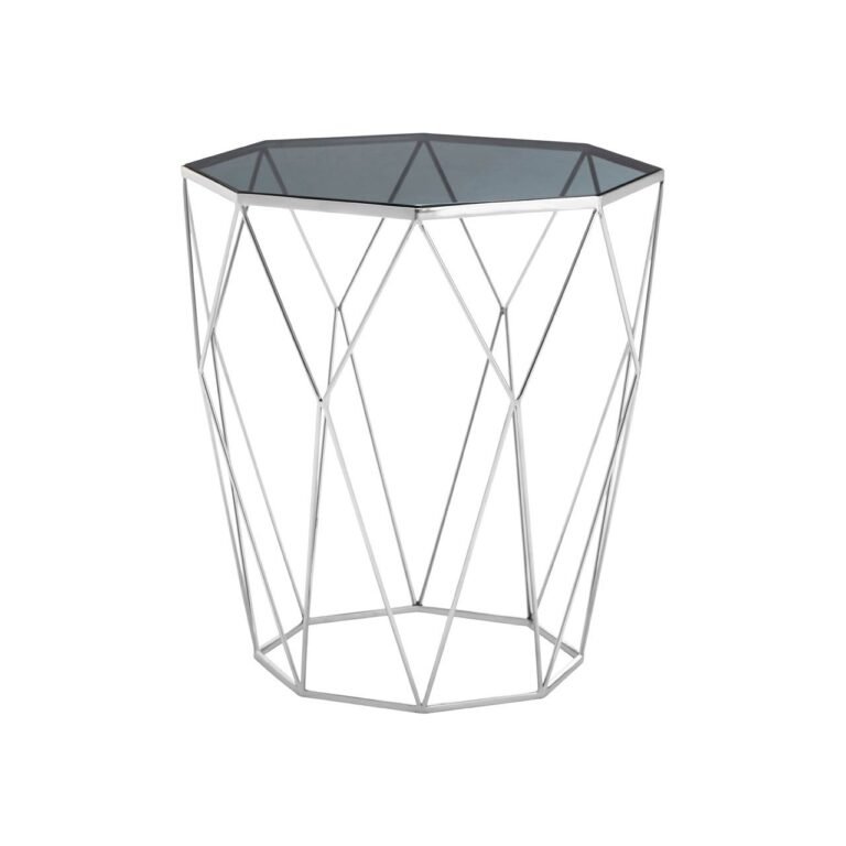 Gaic Octagonal Silver Side Table