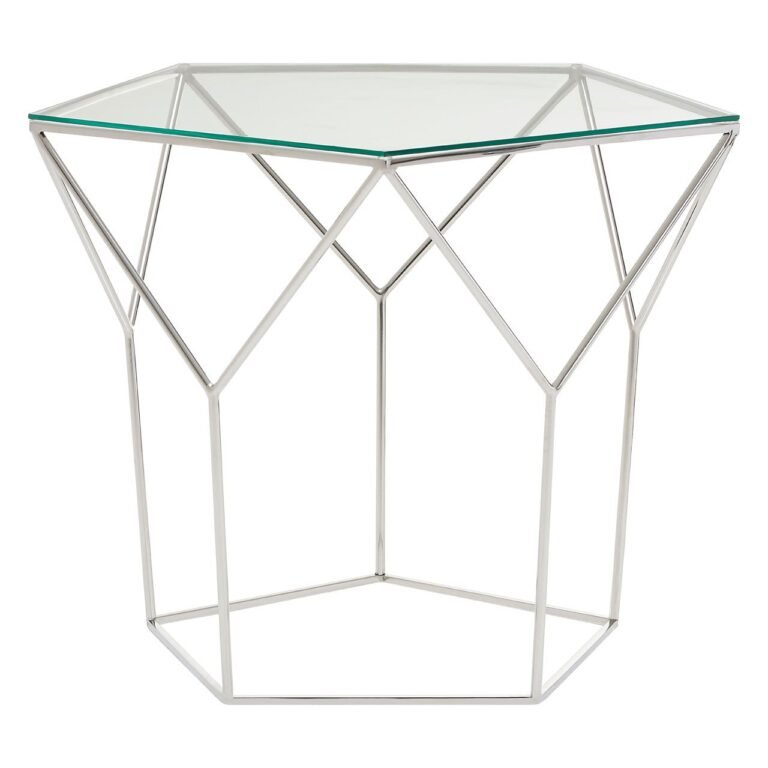 SHOP TABLES Gaic Pentagonal Silver Coffee Table