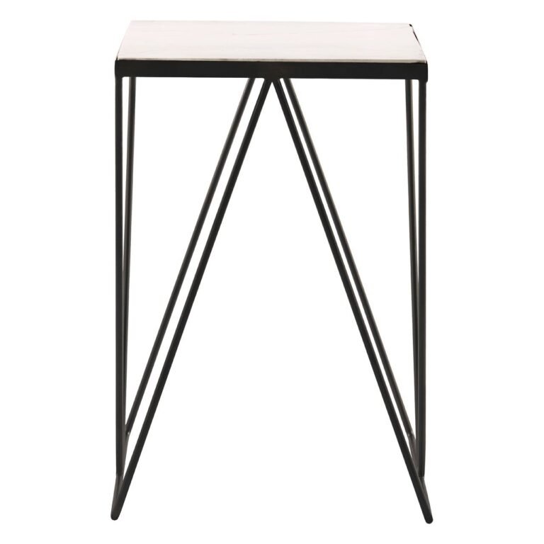 Gaic Side Table With Matte Black Legs