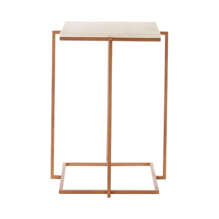 Gaic Side Table With Gold Finish Legs