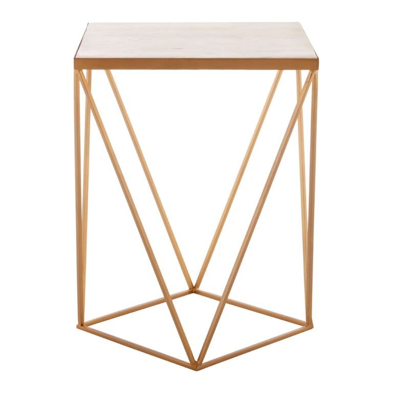 Gaic Square Marble Top Side Table