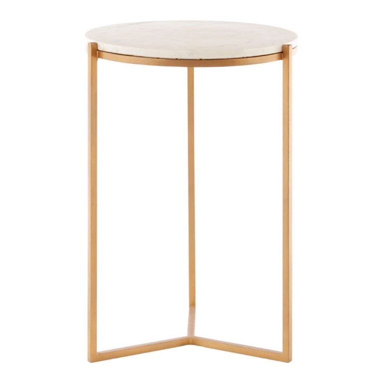 Gaic Marble/Gold Round Table