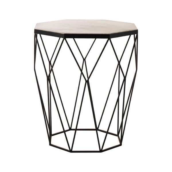 Gaic Octagon Matte Black Side Table