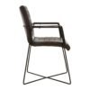 Olk Buffalo Black Leather Weave Chair - Image 3