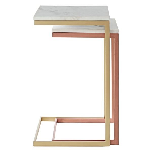 Tiston White Marble Tops Nesting Tables - Image 3