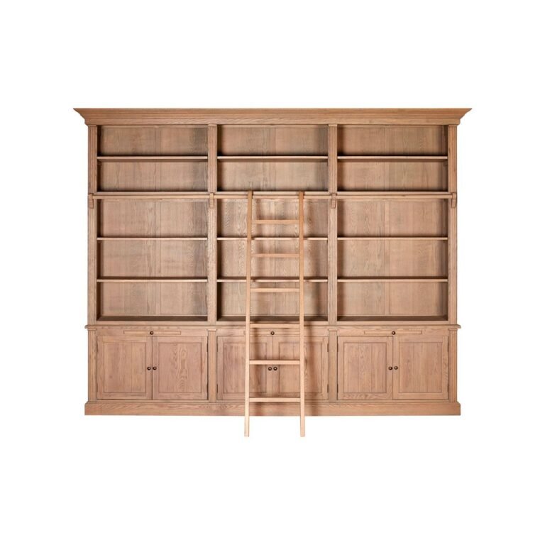 Hather 3 Section Bookcase With Ladder