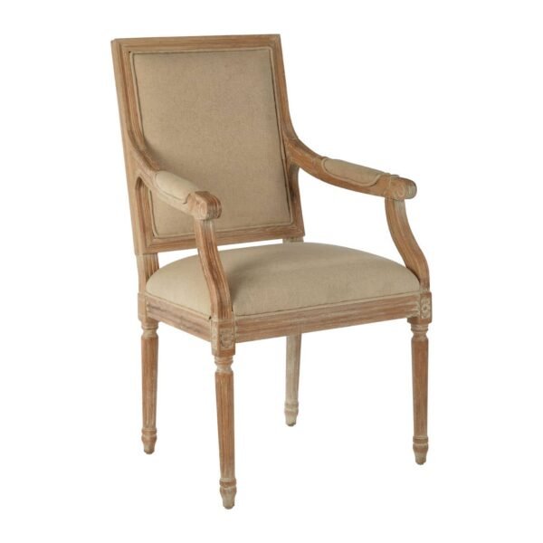 Hather Whitewash Oak/Linen Dining Chair - Image 2