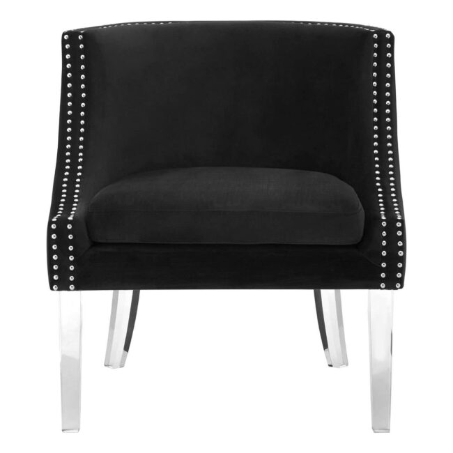 Laurence Black Curved Chair